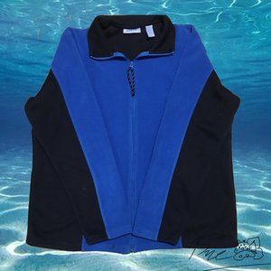 Pacer by Karen Scott Blue Zipped Jacket